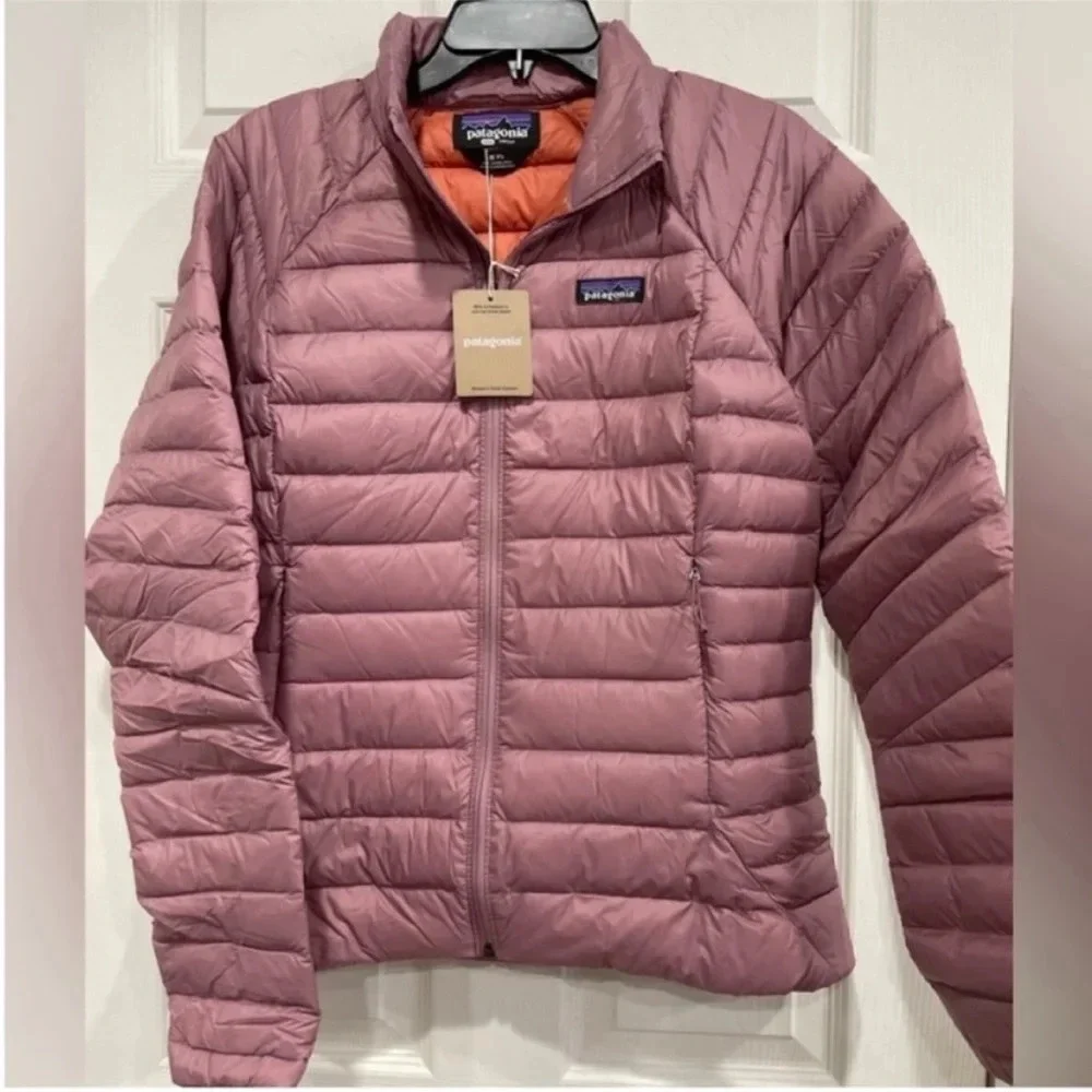 Patagonia Women’s XL Down Sweater Puffer Jacket NWT Evening Mauve Dark Pink